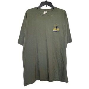 Comfort Colors Mens T Shirt Graphic Print 2XL Green Laid Back USA Short Sleeve